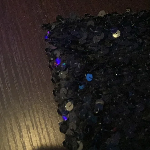 Black, sequin crop top - Picture 2 of 7